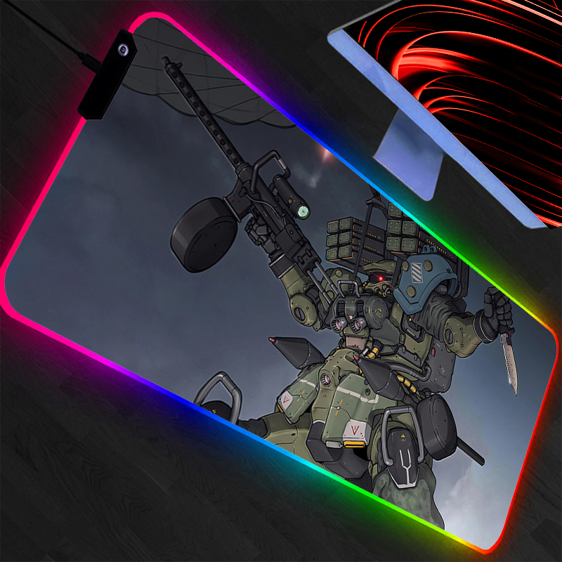 Pc Gaming White - Large Mouse Pad Mobile Suit Gundam