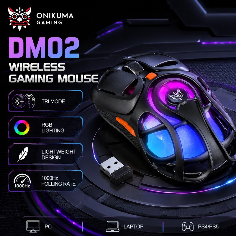 Pc Gaming X3D - ONIKUMA DM02 Wireless Gaming Mouse Bluetooth