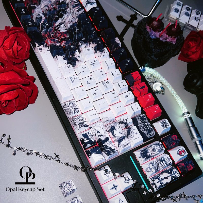 Black White Theme Keycap PBT F - Pc Gaming White review and price