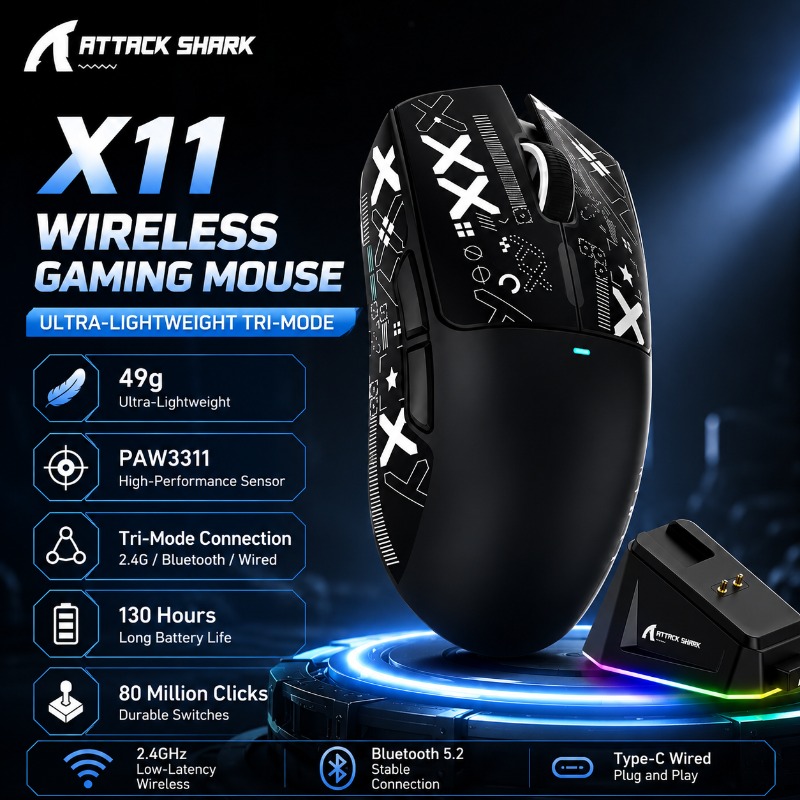 ATTACK SHARK X11 Wireless Gami - Pc Gaming X3D review and price