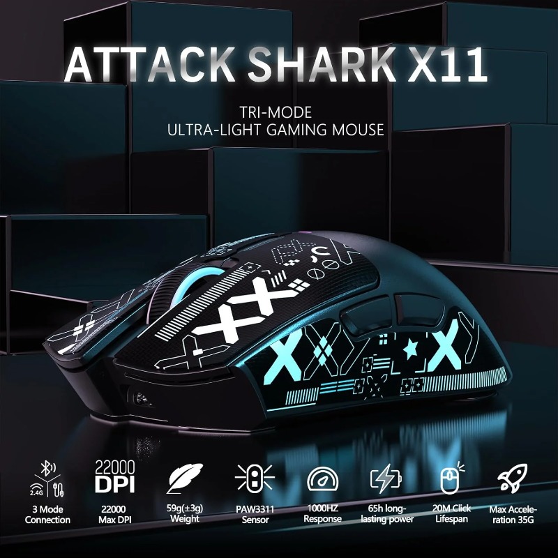 ATTACK SHARK X11 Wireless Gami - Pc Gaming X3D review and price