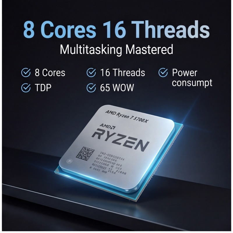 AMD Ryzen 7 5700X Processor Fo - Pc Gaming Ryzen 7 review and price