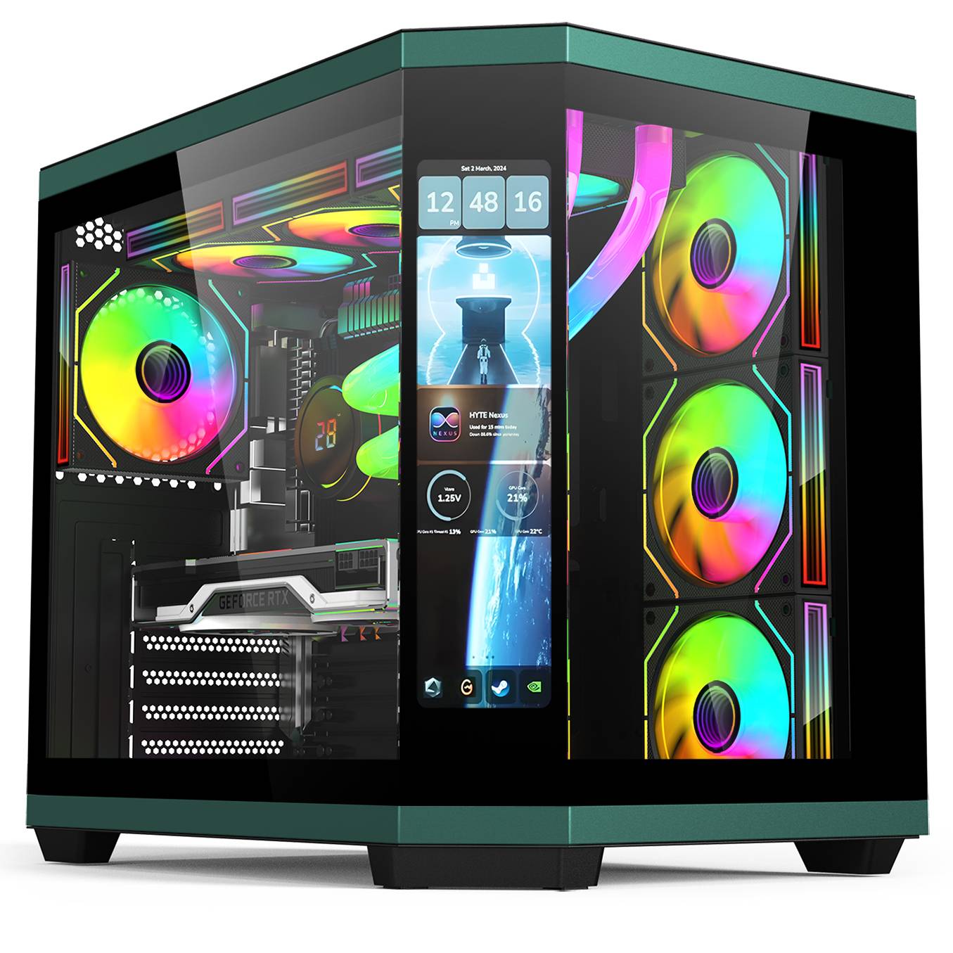 Full Tower Black And White ATX - Pc Gaming White review and price